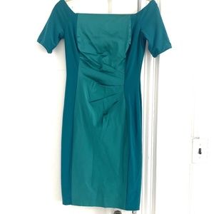 Ralph Lauren Emerald Off Shoulder Midi Dress Size 4